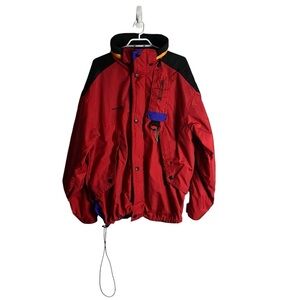 Mobius Men's Red Full Zip Hard Shell Ski Performance Jacket